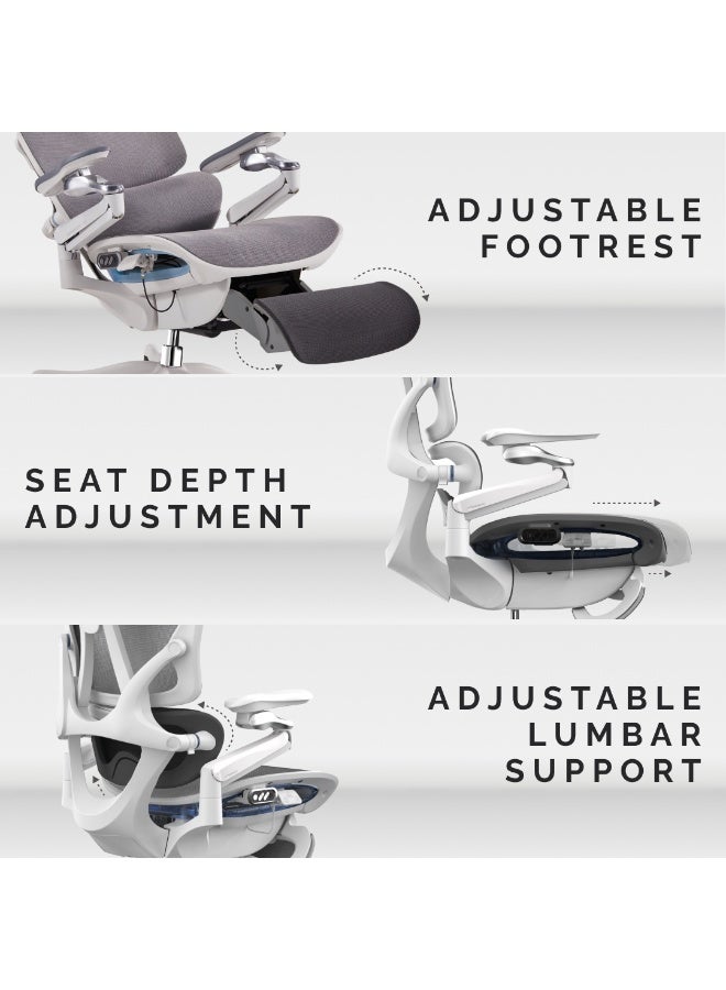 Sky Land Skyland Electric  Office Chair - High-Back Mesh Design, 8D Armrests, Adjustable Lumbar Support & Footrest, One-Touch Zero Gravity Recline Technology - Executive Comfort for Long Work Hours - Image 5